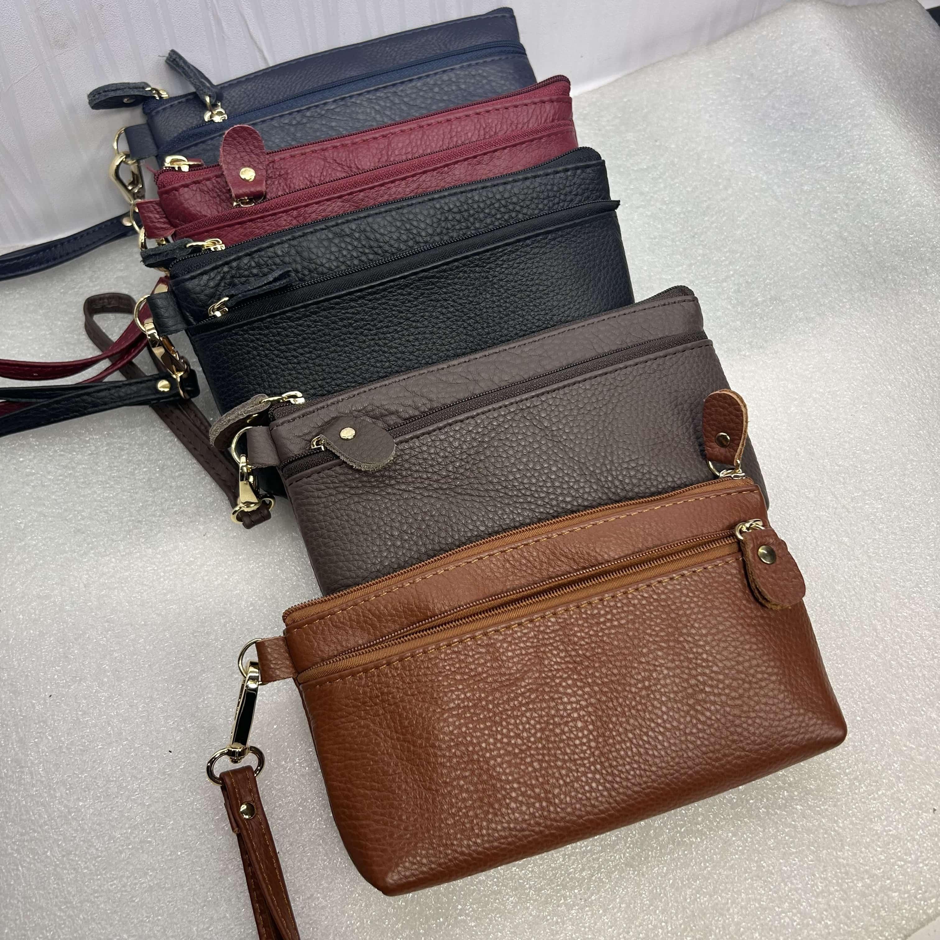 

Sac à Main pour Femme en Cuir Petit Porte-Monnaie Mini Porte-Clés Couches Sac à Main Coréen en Cuir de Vache Sac à Argent Simple avec Fermeture Éclair Petit Portefeuille