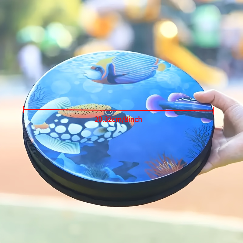 perlen-ozean-trommel mit transparenten meeresleben-perlen & klangkammer – ideal für yoga, meditation,  , fisch- korallenriff-klanginstrument für erwachsene, beruhigende   für spa, meditationsstudio, aquarium-dekor