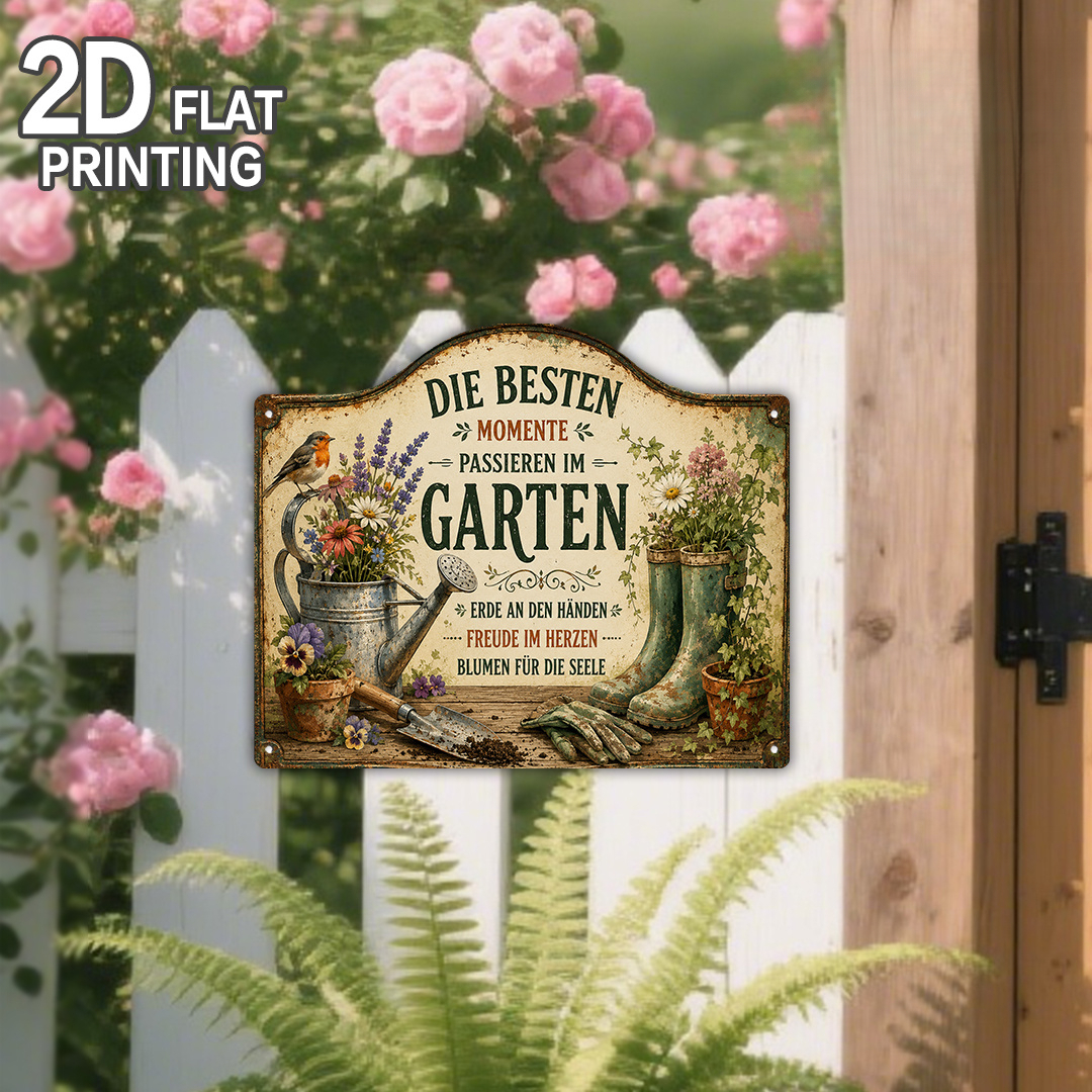 TEMU 2d Flat - 【2d Flat】 2d Flat - [2d Flat] [2d Flat] 1pc, German Garden Theme Acrylic Decorative Sign, Outdoor Wall Decoration, Mother's Day Gift,
