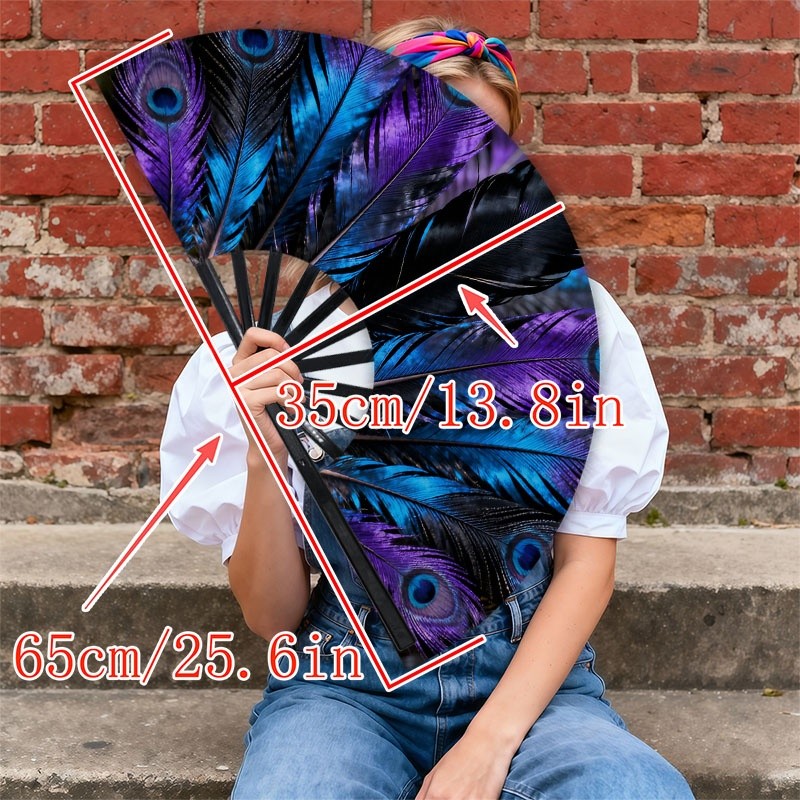 1pc Men's Fan - Handheld Cooling Fan With /blue/black Gradient, Design - Portable For Stage, Wedding, Party Accessory - Cool Stylish For Men (no /)