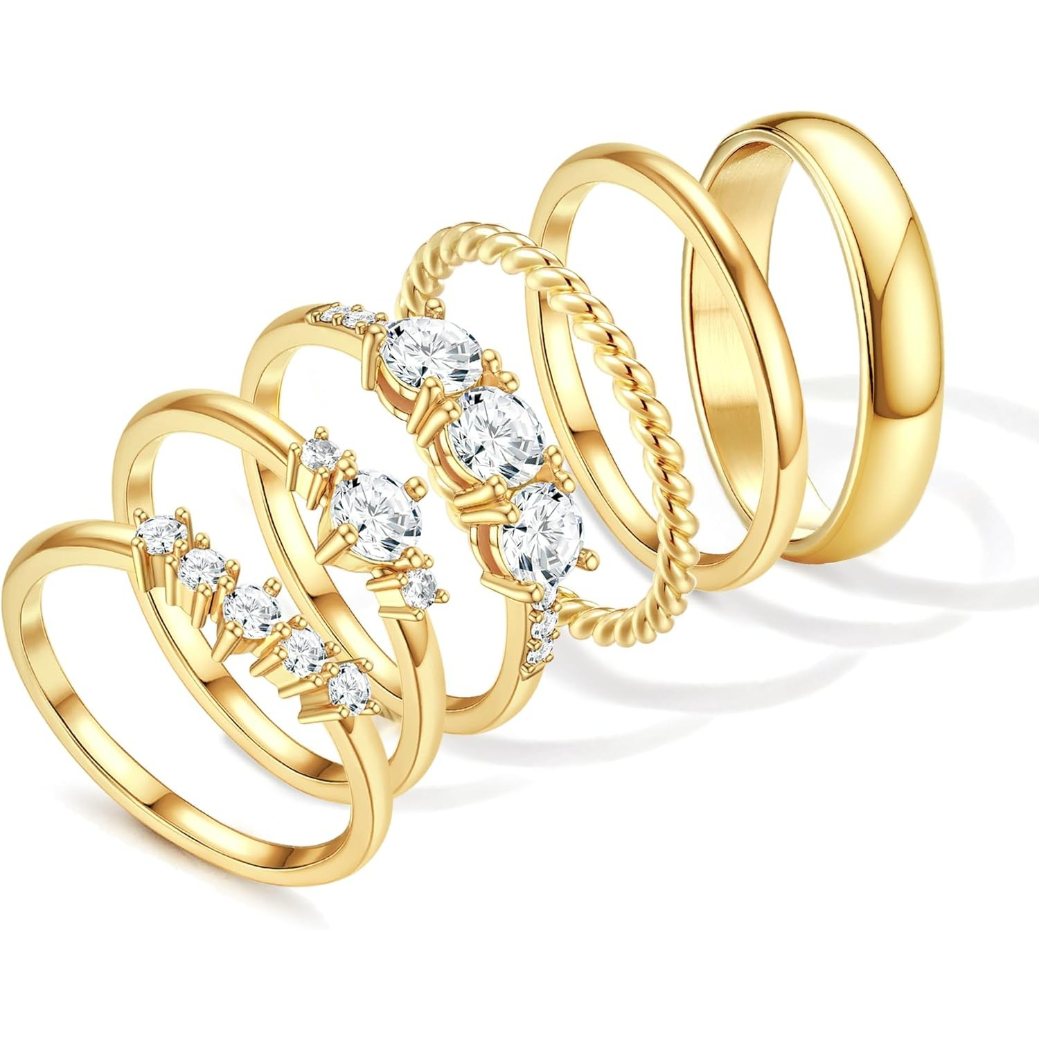 Set Of For Women, Featuring Non-tarnish Stackable Designs. Delicate Thin Thumb Rings Are Trendy Statement Pieces Suitable For Promise, Wedding, And Engagement Bands, In Sizes 6 To 10