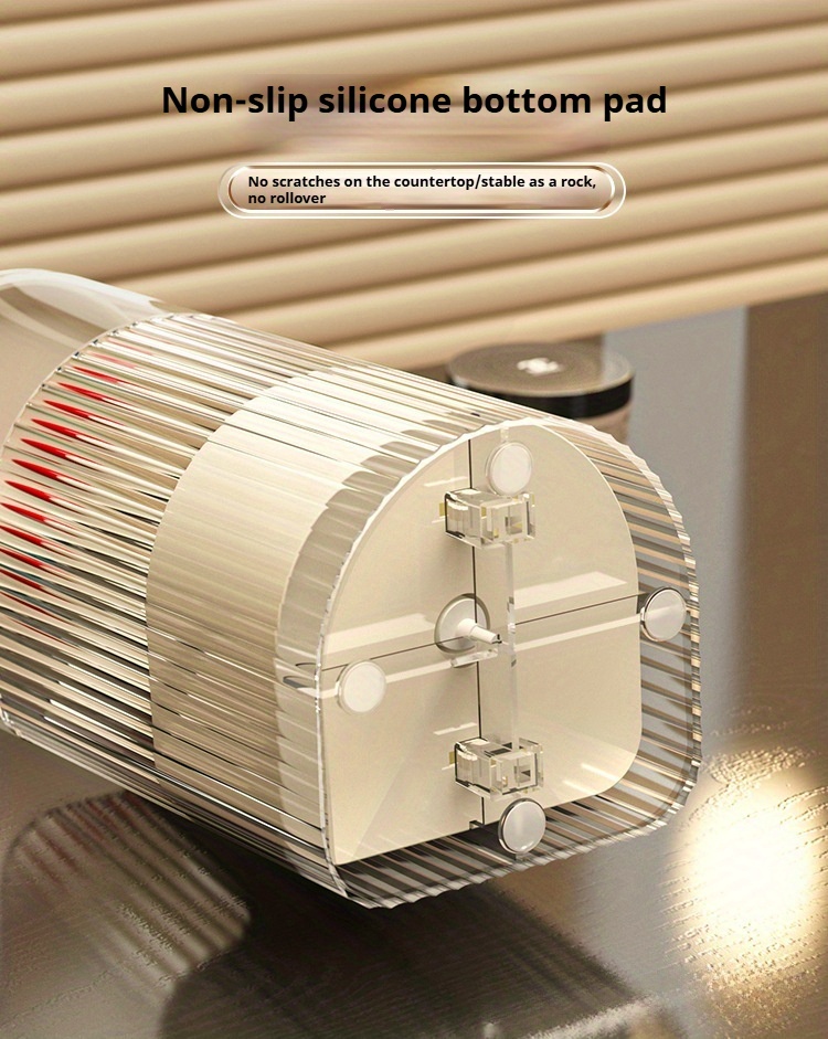 1pc makeup brush storage tube push to dust high end dressing table eyebrow   brush rack automatic lifting brush bucket Product details 13
