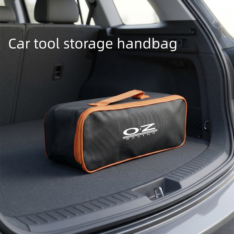 TEMU Style Oxford Cloth Tool Storage Bag For Car Trunk, Portable With Hand Handle, Space- For Screwdrivers, Pliers, Wrenches, And Other Small Tools,