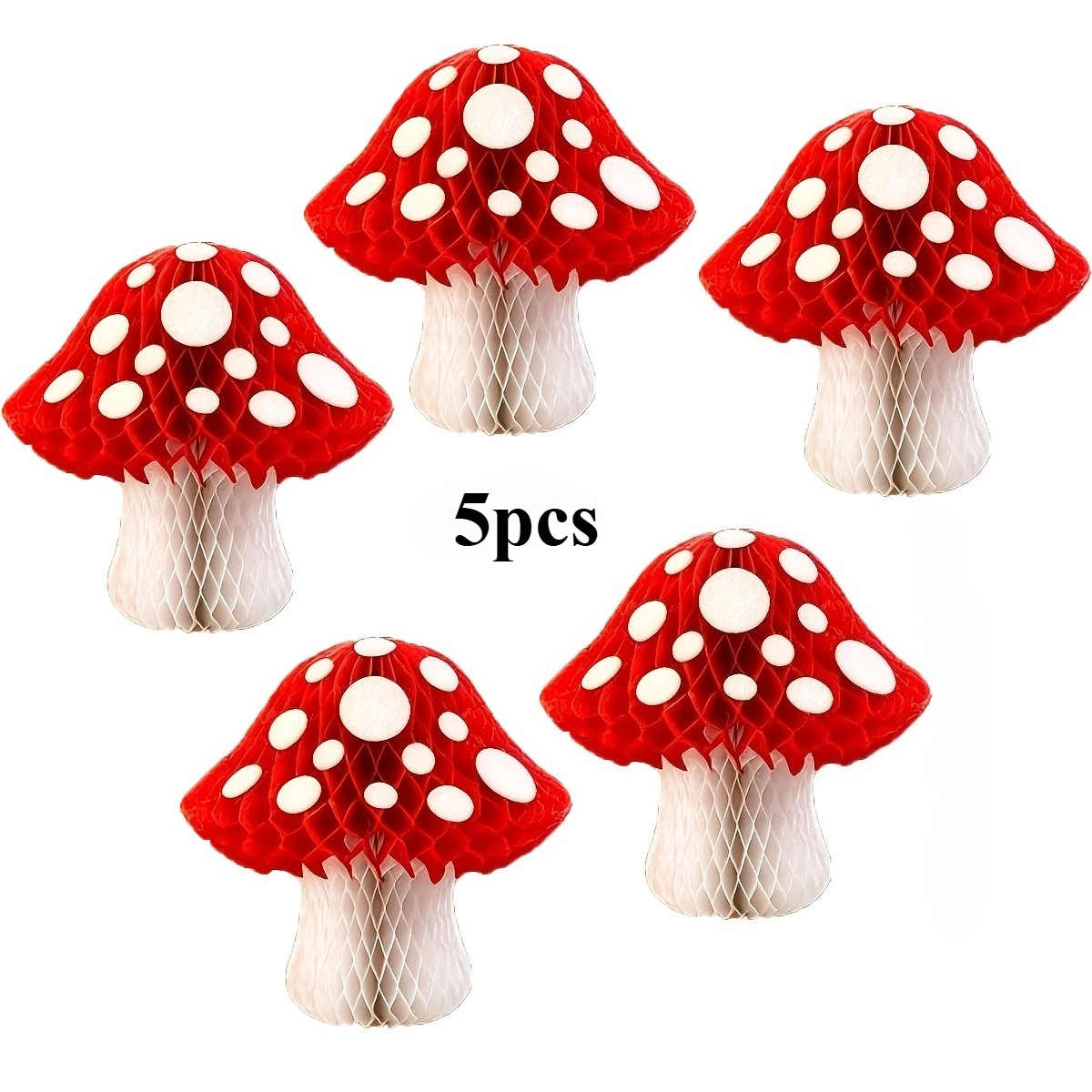 TEMU 5pcs Décoration Décoration Pom-Pom en Papier de Soie de Adapté à d'Anniversaire sur le Thème de 3D Centre de Table Décoration de Jardin Féérique
