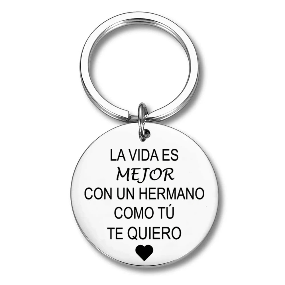TEMU 1 llavero de acero inoxidable " es mejor con un como tú. " Grabado en español con de amor , duradero, de metal, para , hombres, mujeres,