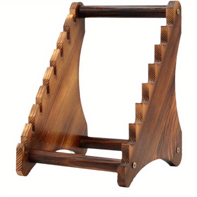 TEMU Présentoir à couteaux à lame fixe en bois , bureau, rangement et affichage