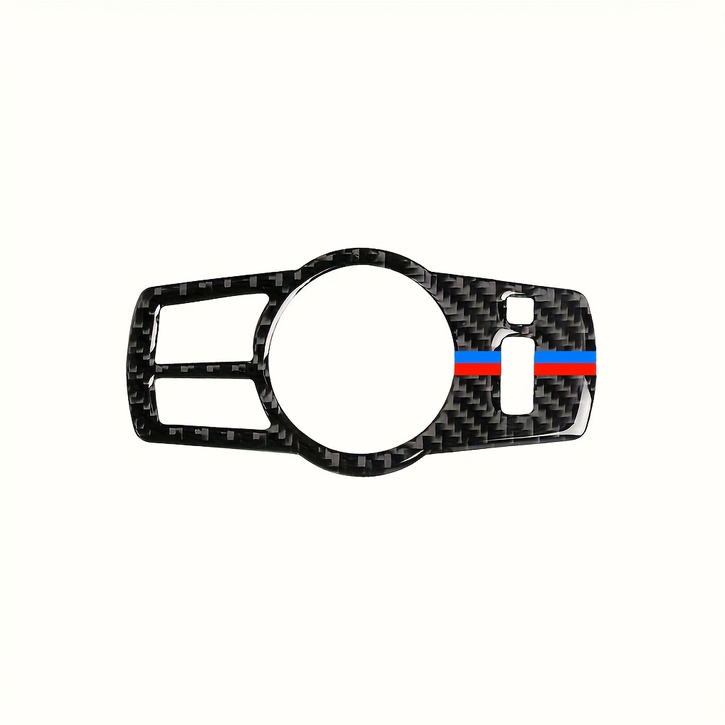 Real Carbon Fiber Sticker Headlight Switch Decorative Sticker For F10 2011-2017 Interior Decorative Sticker, Without Battery