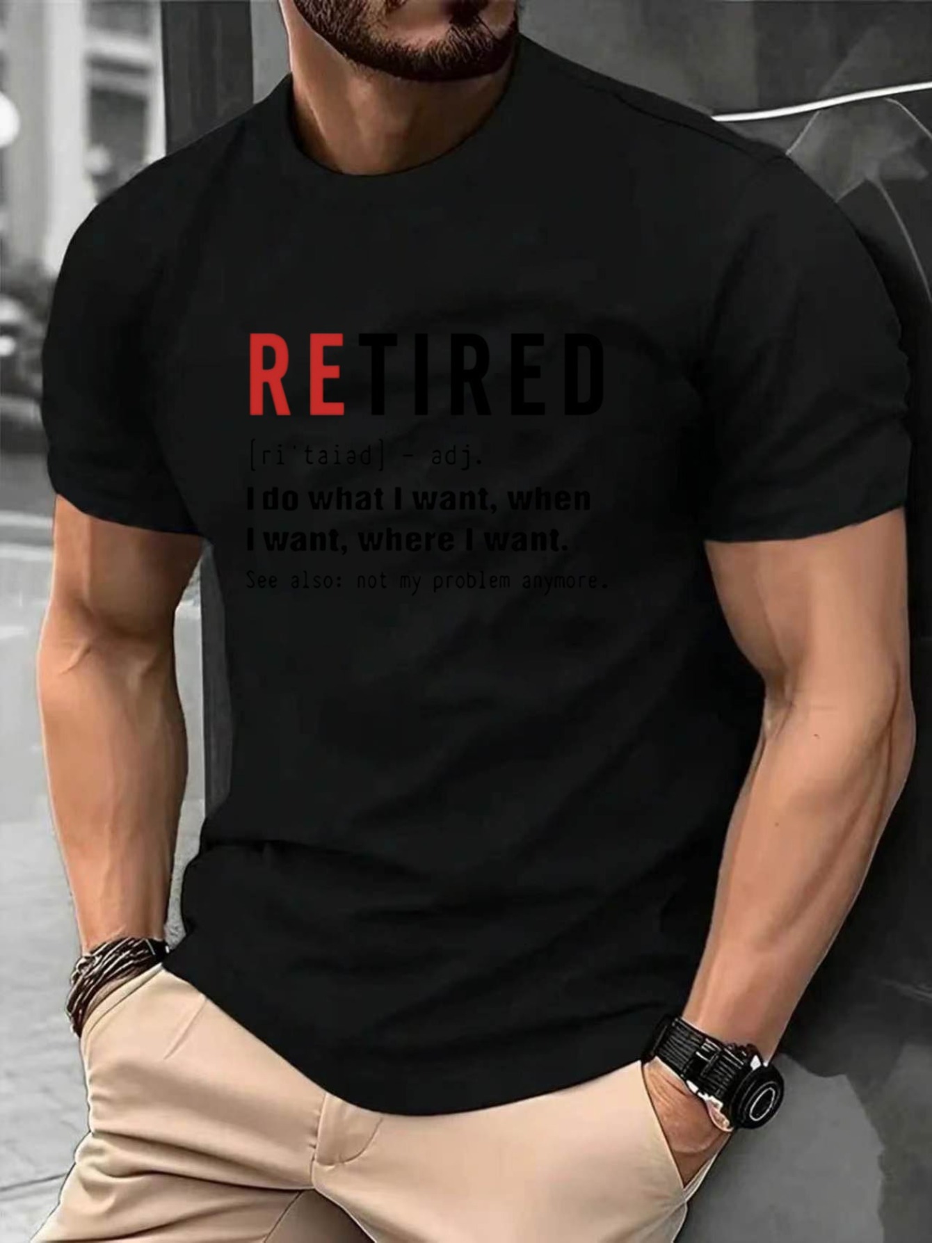 アイテム画像 【新着】引退した グラフィックtシャツ - 「もう私の問題じゃない」退職祝いtシャツ