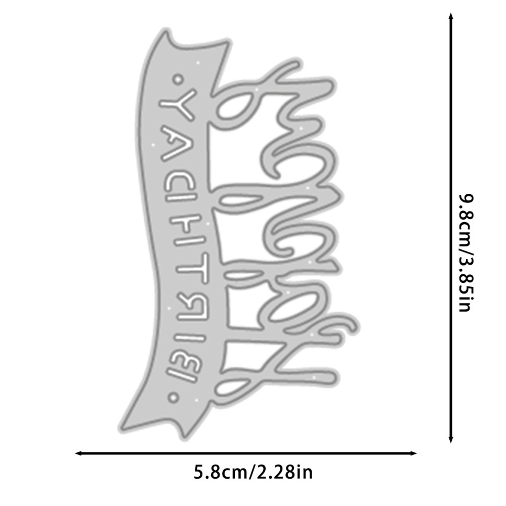 TEMU 1pc Original 'happy Birthday' Design Metal Cutting Dies, For Card Making, Scrapbooks, Decorative Photo Albums, Birthday Gifts, Wedding Cards,