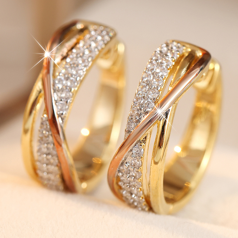 Trendy Three-Tone Linear Earrings with Synthetic Zirconia