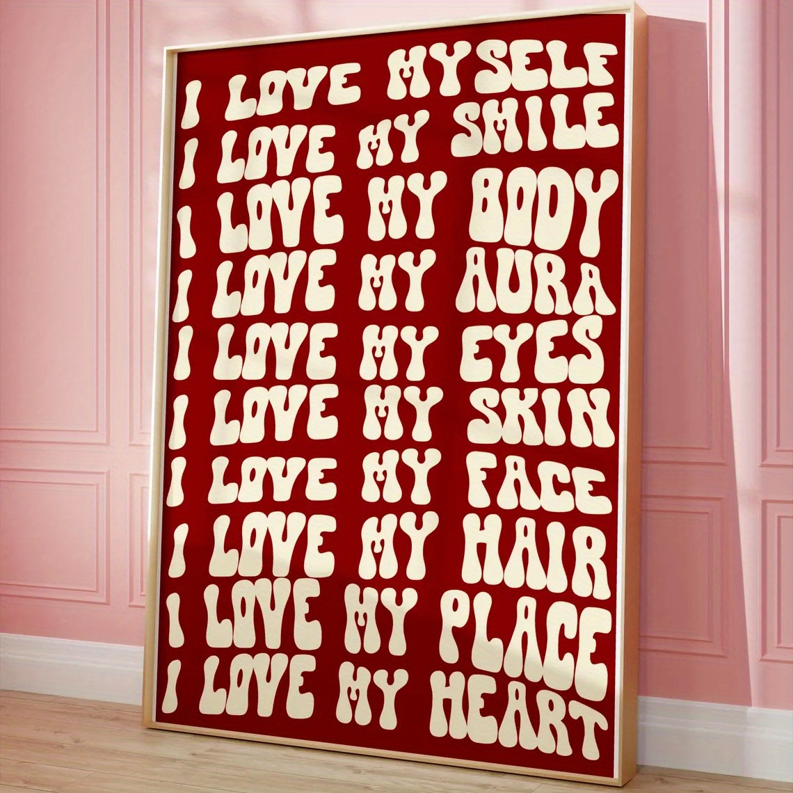 E-shop 1 Stück Vintage Rotes Motivationsposter auf Leinwand - Vertikales Wandbild mit Aufmunternden Zitaten, Ungerahmte Art Deco Dekoration für