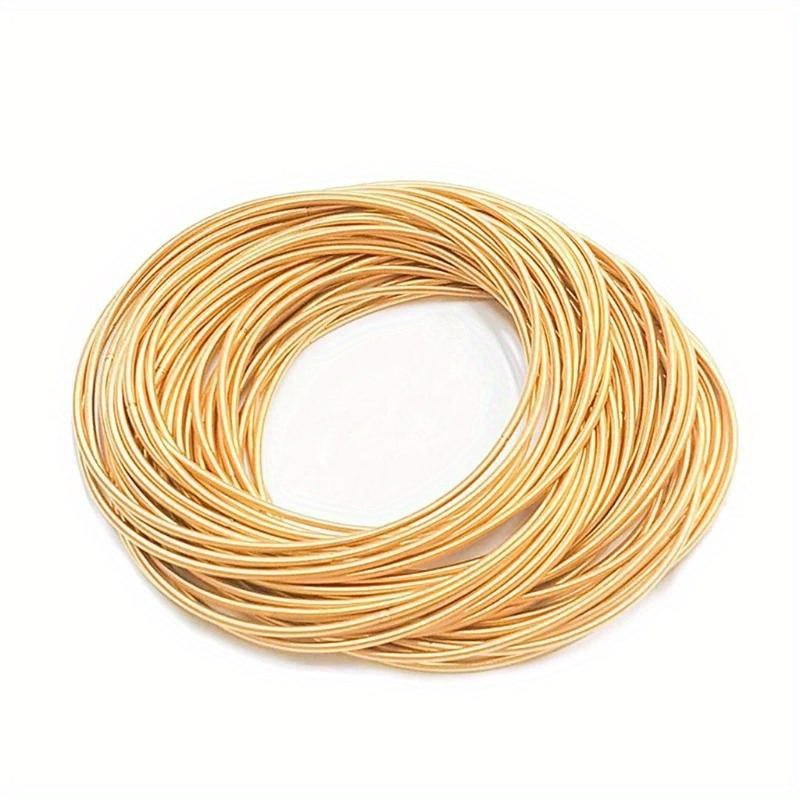 TEMU 10pcs Metal Elastic Bracelet Non-slip Bracelet Craft Carbon Steel Wire Bracelet
