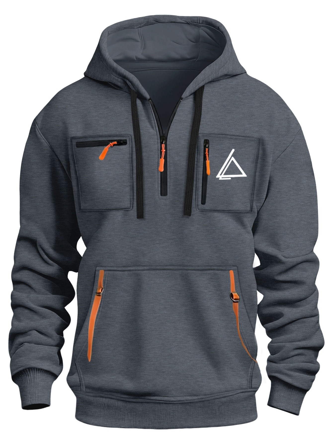 Men's Casual Printed Hoodie in Action