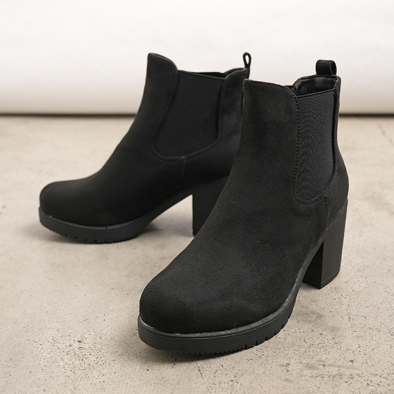 Women's Ankle Boots | Chunky Heel Slip-ons For Fall/winter Effortless & Elevated, Women Shoes