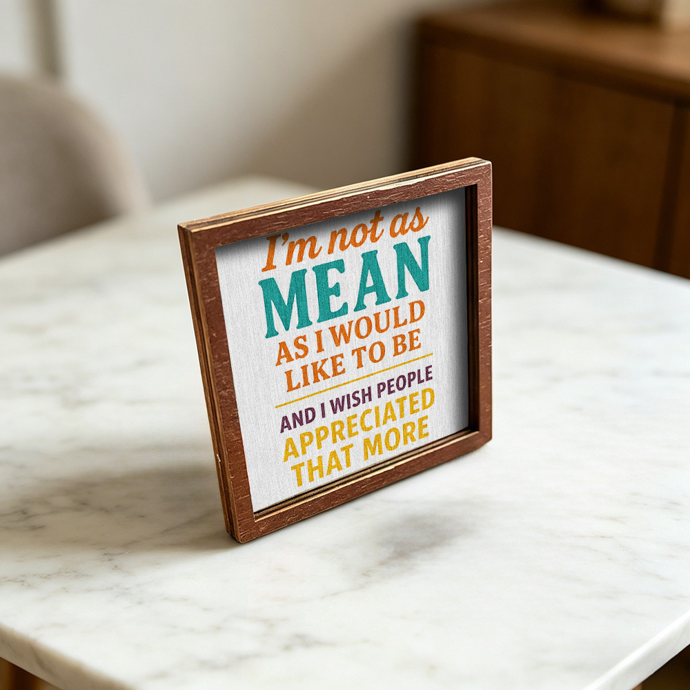 TEMU 1pc Quote Wooden Fridge Magnet, Colorful Font Design, Square Shape, Suitable For Kitchen Fridge Door Or Office Decor, Creative Gift To Add