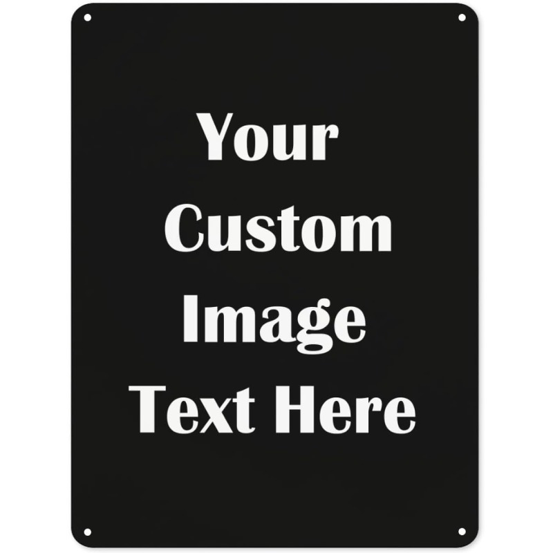 TEMU Custom Vintage Tin Sign - Personalize With Your Image, Text, Or Logo | Perfect For Home, Office, Bar And Gifts | Durable 8x12 Inch Wall Art,