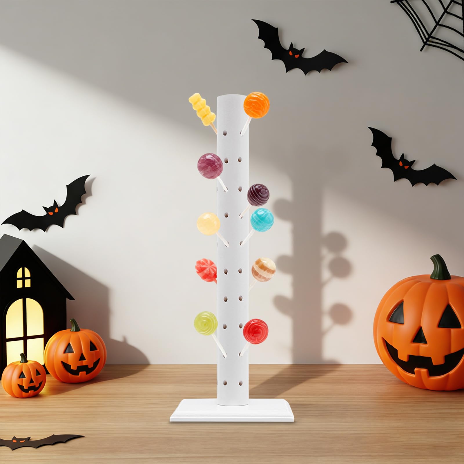 TEMU Soporte para cake pops de 62 agujeros, soporte de madera para , soporte para palitos de cake pops, para , , tiendas, fiestas, 40.5 x 14.7 x 14.7