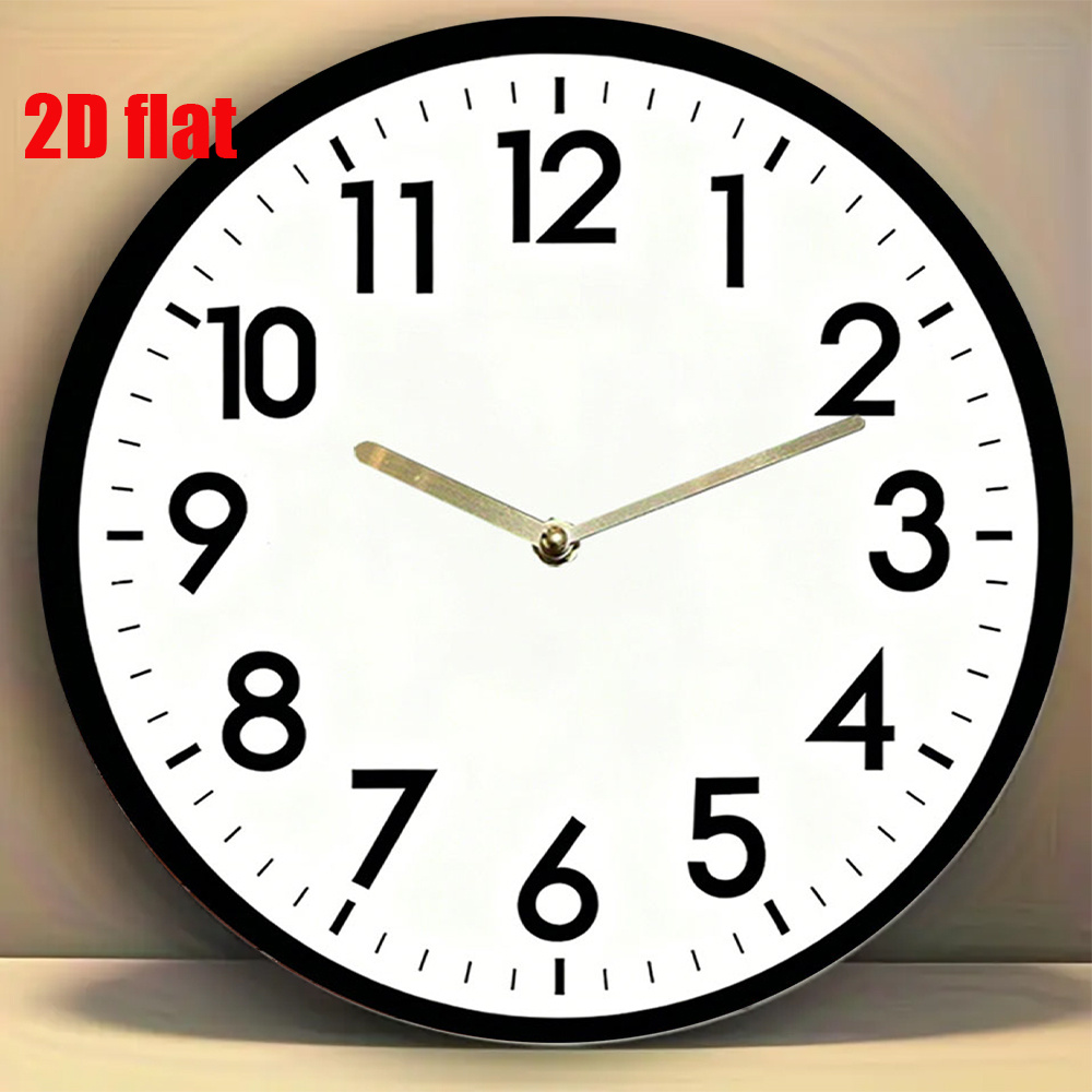 TEMU Silent Black Wall Clock, Non-ticking, 7.87 Inches, Aa Battery Powered (batteries Not Included), Round And Easy To Read. Suitable For Home,