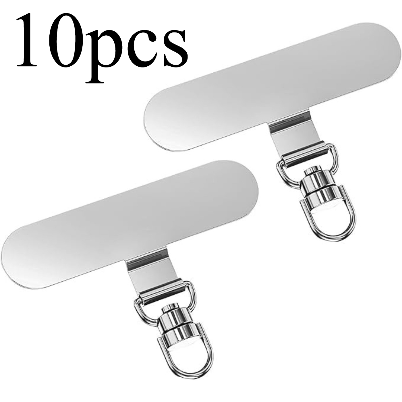 TEMU Lot de 10 attaches universelles rotatives à 360° pour cordon de téléphone, en métal d'acier inoxydable, connecteur de sangle -perte pour