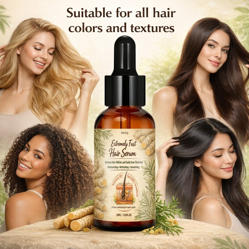 Extremely Fast Hair Builder That Moisturizes and Promotes Plump Skin in Bald Areas, Contains Turmeric, Jojoba Oil and Biotin, Especially Suitable for Uneven Thinning Hair in Bald Areas, Easy to Apply, Using Hair to Look Voluminous and Thick-30ml