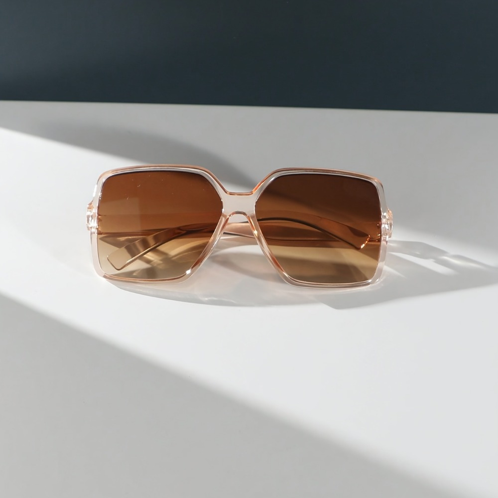 Women's Square Oversized Fashion Glasses with & Small Geometric Patterns - Fashion Accessories for Casual & Formal fits, Glasses Fashion