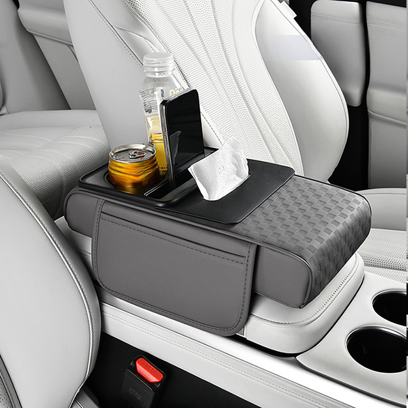 TEMU Car Armrest Box Multi-functional Elbow Storage Bag, Cup Holder, Phone Holder. Armrest Multi-functional Pad Provides A More Comfortable Support