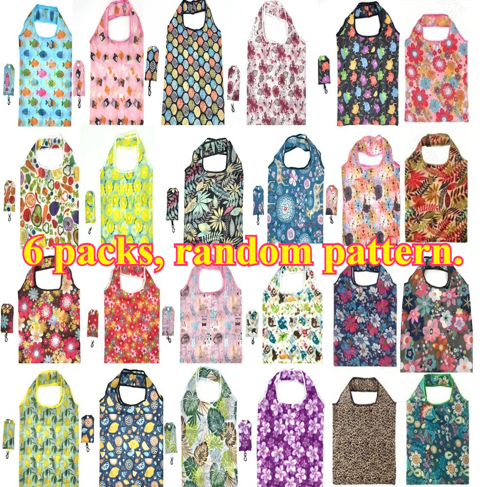 TEMU 6/12pack Foldable Shopping Bag, Reusable Shopping Bags, Foldable Shopping Bag, Portable Bag For Shopping, Handbag, Casual For Shopping, Travel,