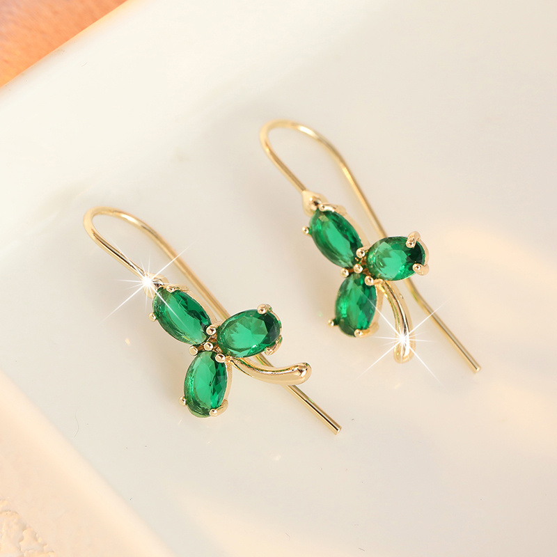 Literary Fresh Clover Shaped Earrings for Women