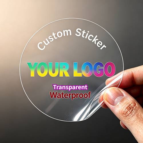 item picture custom transparent stickers 1 57 1 97 2 36 2 76 3 15 3 54 inches printable text tear resistant and sun resistant self labels suitable for store tags packaging sealing gift tags holidays gifts and other stickers