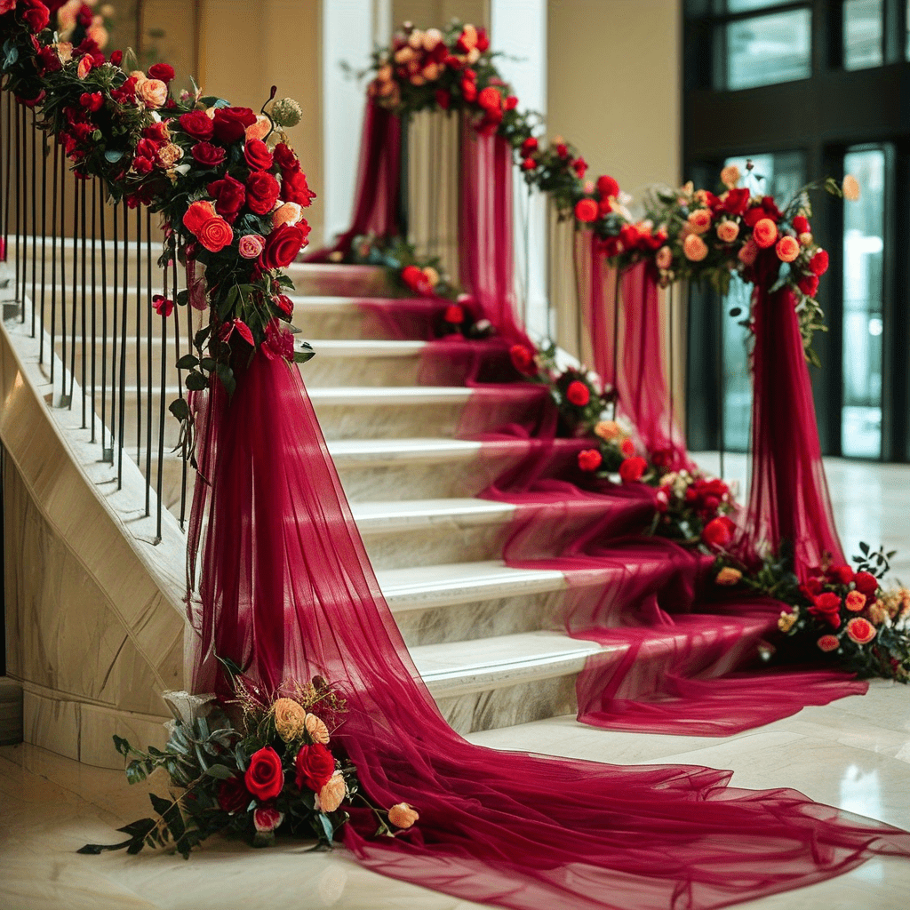 Creative Converting Graduation Danglers - Burgundy Foil Swirl Decorations, 8-Pack