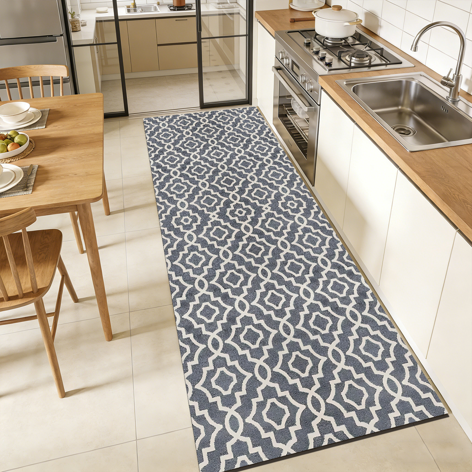 TEMU 1pc, Long Runner Rug, Hallway Rug, Rug, Mat, Kitchen Rug, Kitchen Mats, Bedside Rug, Doormat, Laundry Room Rug, Floor Mat Rug, Entryway Doormat,