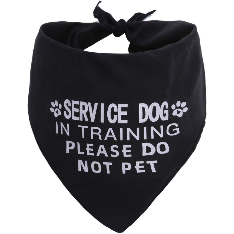 TEMU 1pc 24.8 X 11 Inches Service Dog Training In Progress Please Bandana Pet Decor Washable Pet Scarf Soft Pet Scarf Suitable For Cats And Dogs