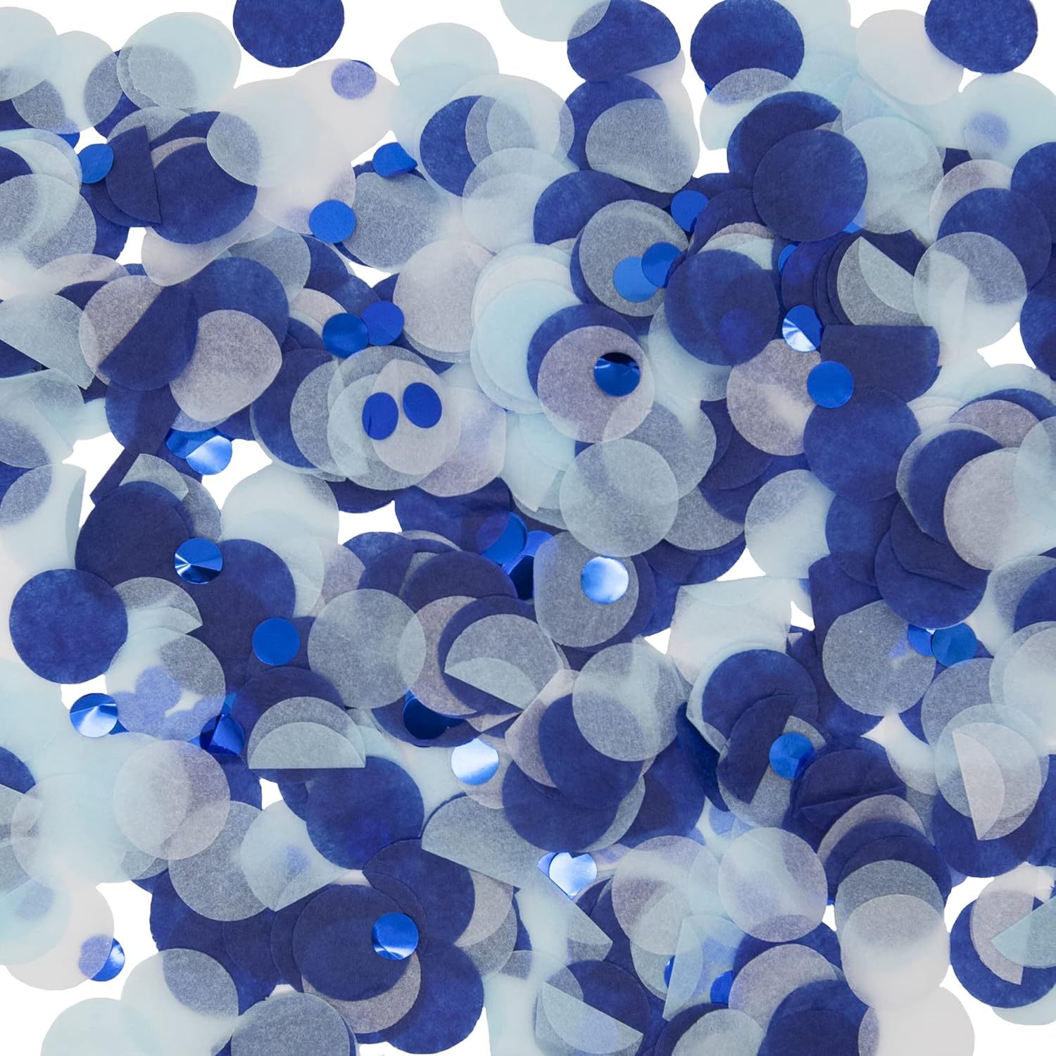 3200pcs Navy & White Confetti - Round Glitter Dots For Nautical Parties/ Weddings/ Events/ Bride Bathing (premium -end , Blue Theme Decor)