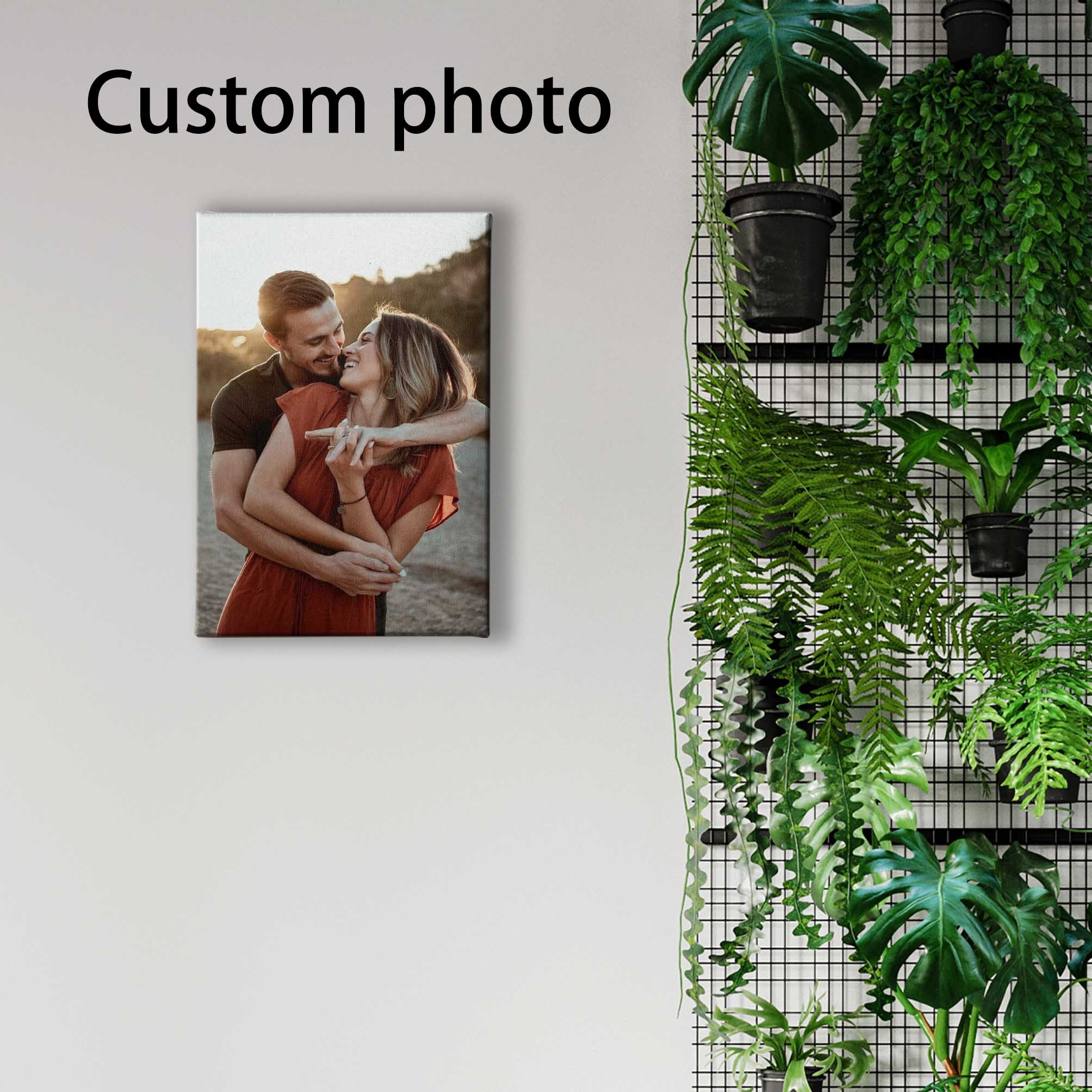 1  couple photo print framed canvas     to textile material ideal for home decor keepsake gift details 5