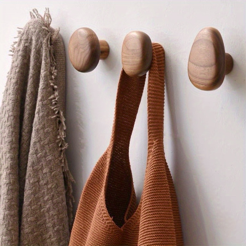 wooden wall hooks hanging heavy duty mounted wall mount boho Temu