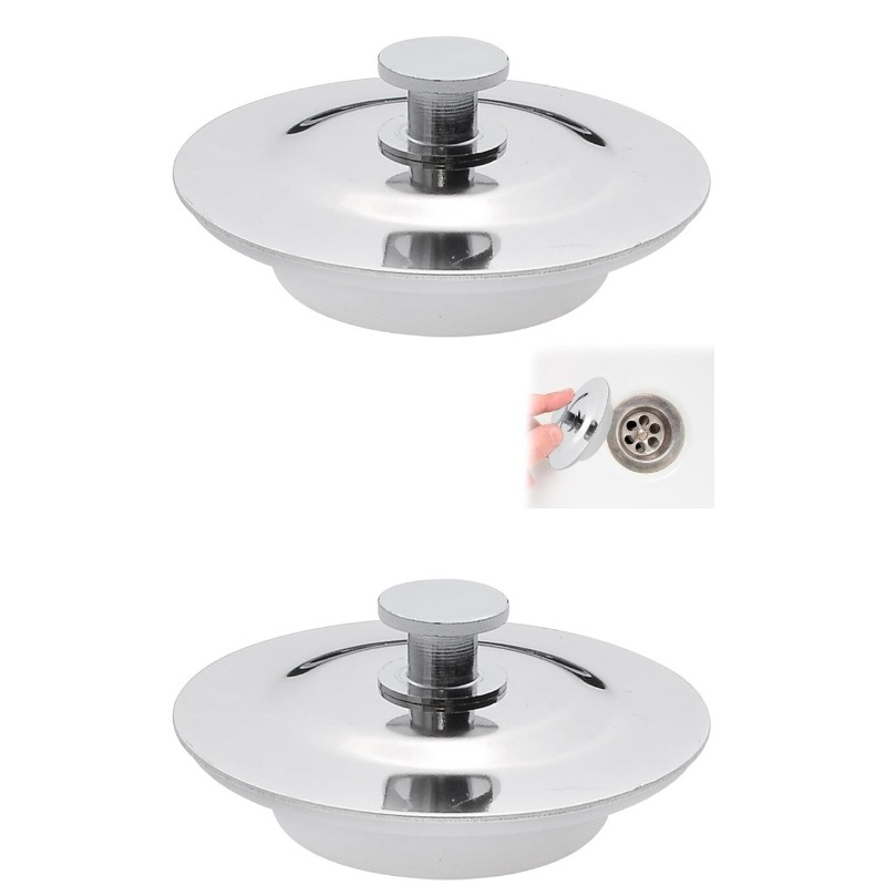 2pcs Universal Bathtub Stopper, 40-45 Mm Hole Stainless Steel Drain Stopper Replacement For Bathtubs, Kitchen Sinks, Laundry Sinks, Rv Sinks, And Other Sink Drains