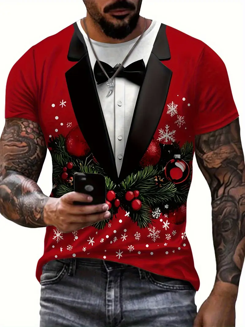 a gift holiday mens 3d printed t shirt festive attire - Temu United Kingdom a gift holiday mens 3d printed t shirt festive attire - Temu United Kingdom