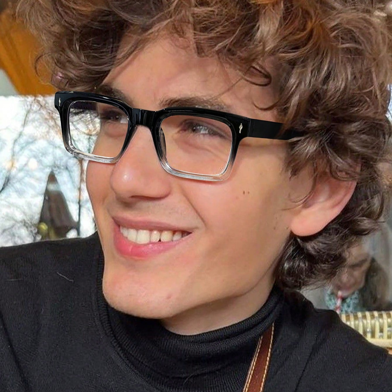 1pc Men's Glasses Acrylic Rectangle Fashion Glasses