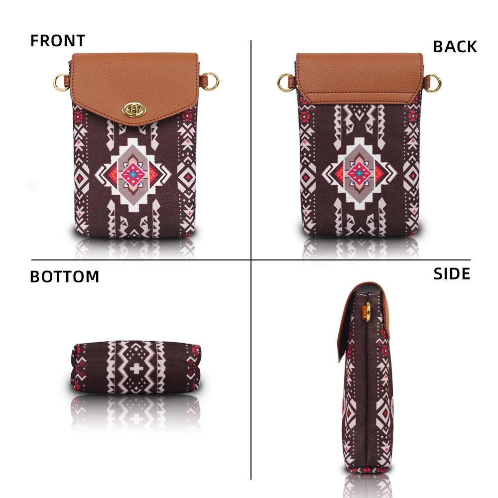 womens vintage crossbody bag bohemian crossbody bag womens small phone bag details 3
