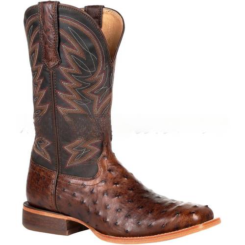 Square Toe Low Heel Calf Embroidered Boots, Retro Versatile Casual Men s Footwear
