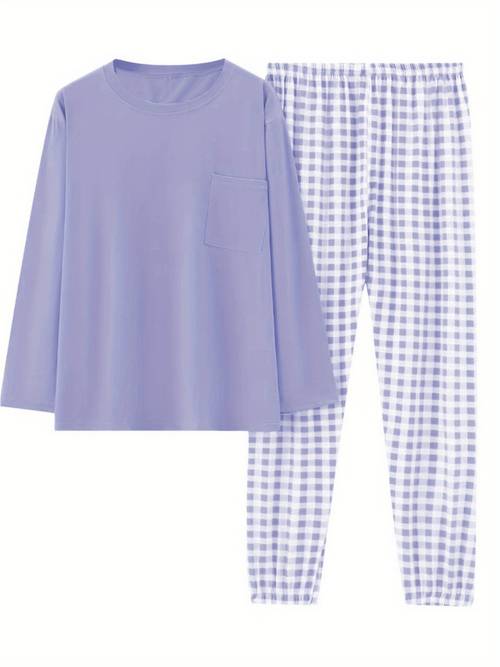 extra large casual spring and autumn long sleeved pajamas set home clothing set widened home pajamas