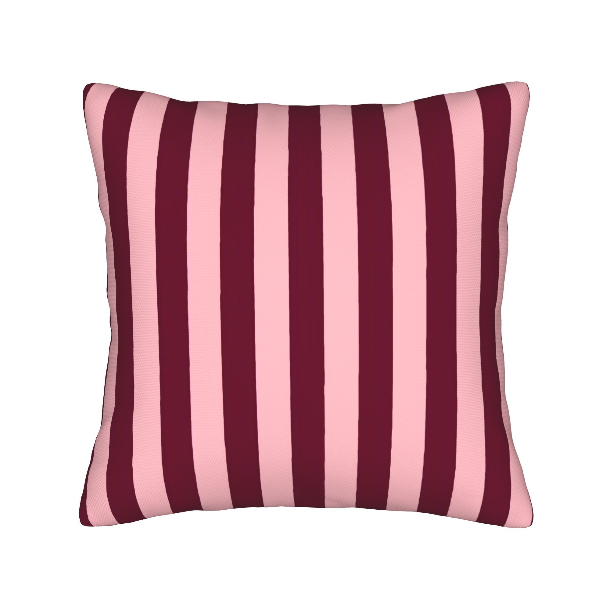 Image of Burgundy And Pink Vertical Stripes Artistic Single-sided Printed Cushion Cover To Add To Your Living Or Bedroom Decor