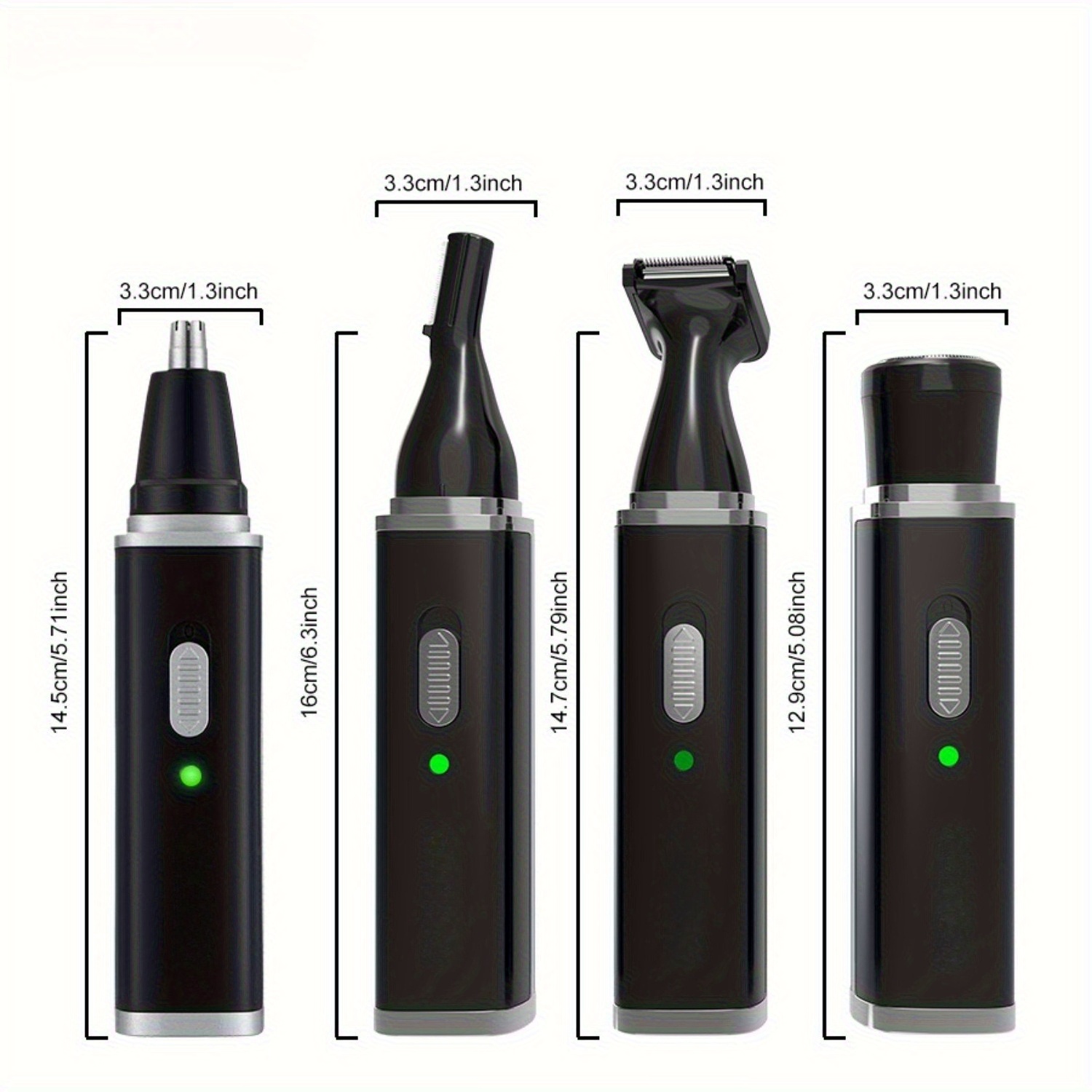 nose and ear hair trimmer for men 4 in 1 rechargeable trimmer for nose ear and eyebrow hair removal no pulling no snagging easy to clean gift for men Product details 3