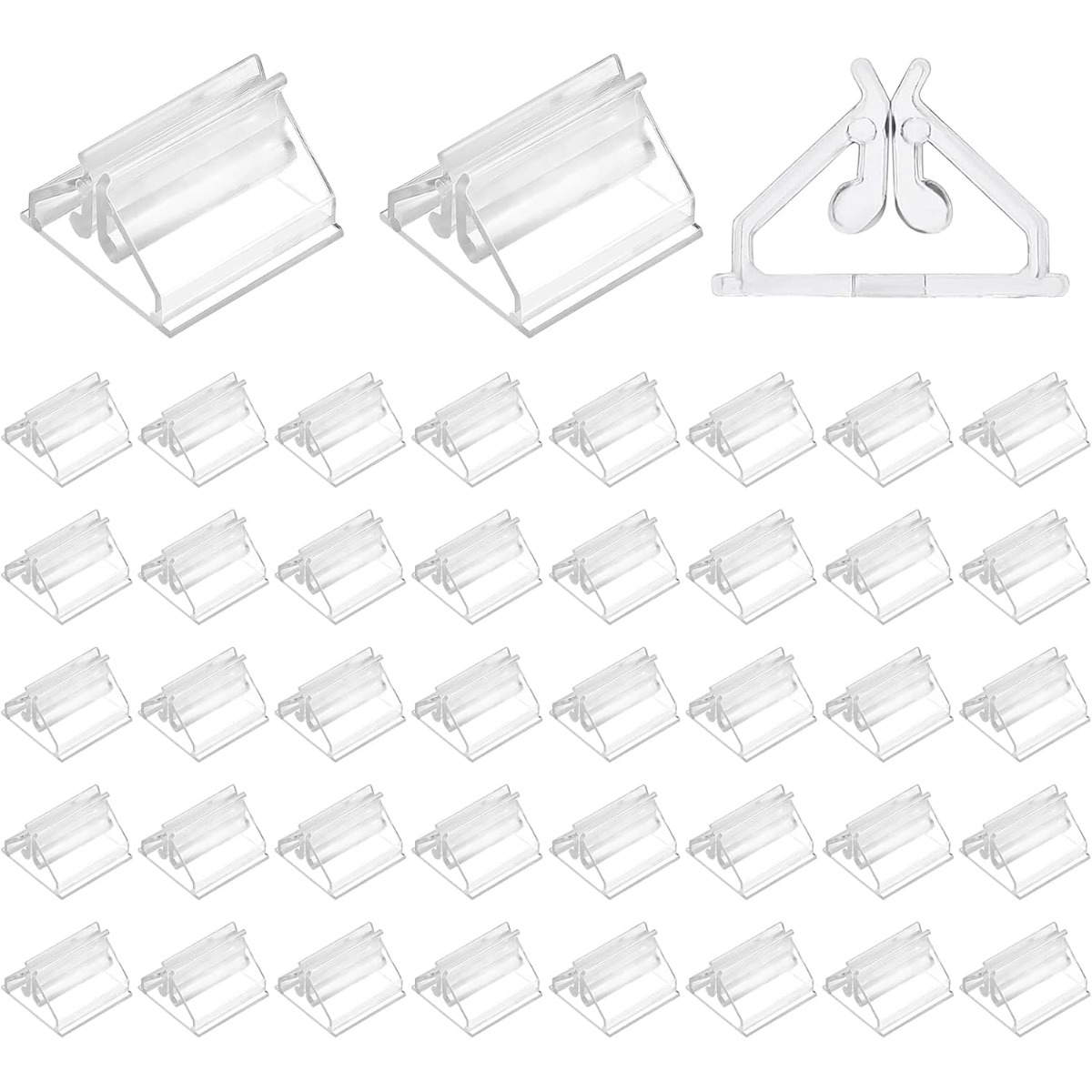 100pcs of Plastic Card Holders, Suitable for Games, Transparent Card Stands, Small Card Clips, Board Game Additions, Ideal Triangular Card Holders for Kids in Offices And Schools