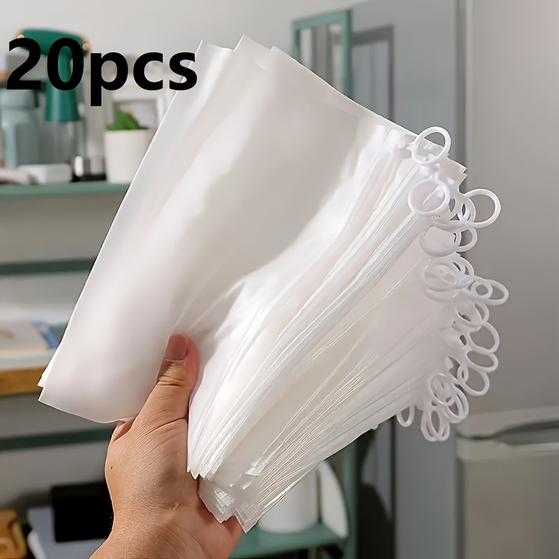 TEMU Ins Matte Transparent Pull Ring Storage Bags - Large Capacity High Quality Self-sealing Organizer With Iron Metal Rings For Travel, Dorm, Mask Storage - Portable & Elegant Design