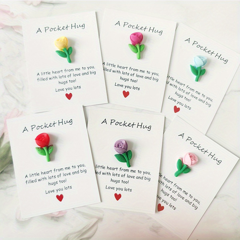 

6 Sets Of Valentine's Day Pocket Hug Cards. Very Suitable For To As Birthday, Wedding, Party, Valentine's Day, New Year, Christmas Gifts