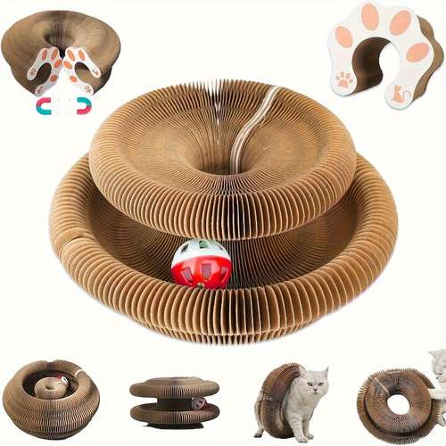 Cat Scratcher Kitty Kurlz Cat Scratching Board - Foldable Toy With Bell Ball For Indoor Cats Kitty Kurlz Canada