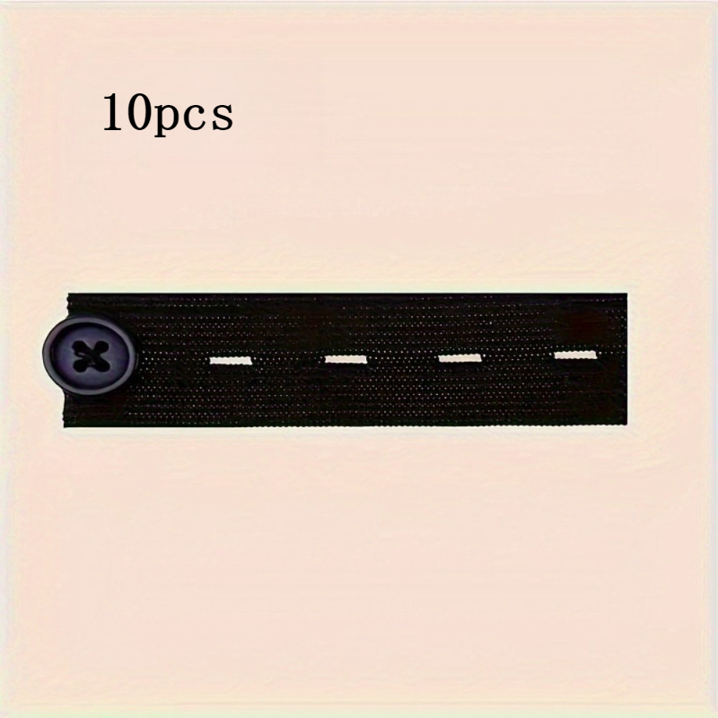 TEMU 10-pack (for ) Retro Elastic Adjustable Belt Extension Buckles - Instant Belt Ring Extenders With Button, Seamless Suitable For Daily Wear,
