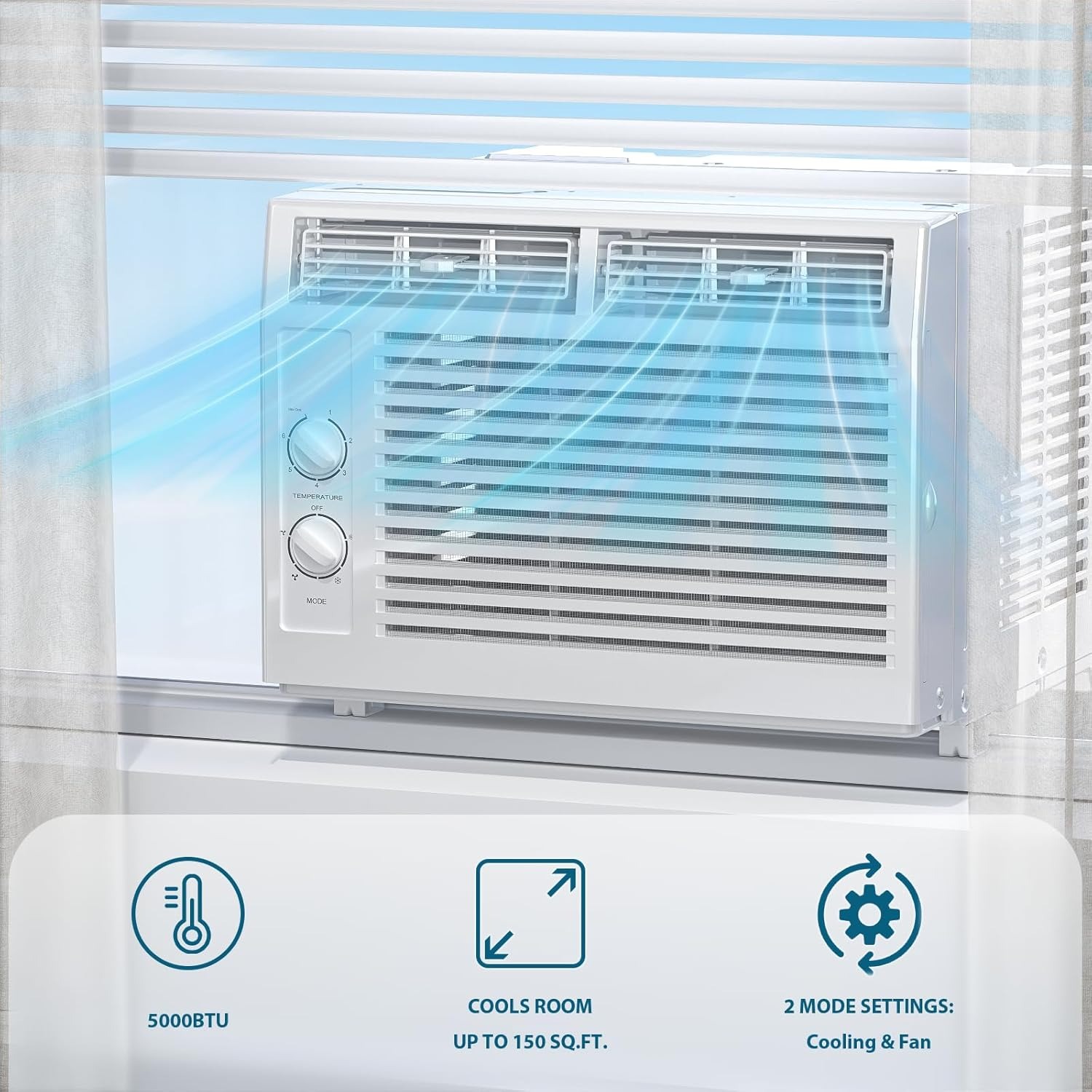 10000/5000 BTU Window Air Conditioner, Ultra Quiet Energy... product image 10