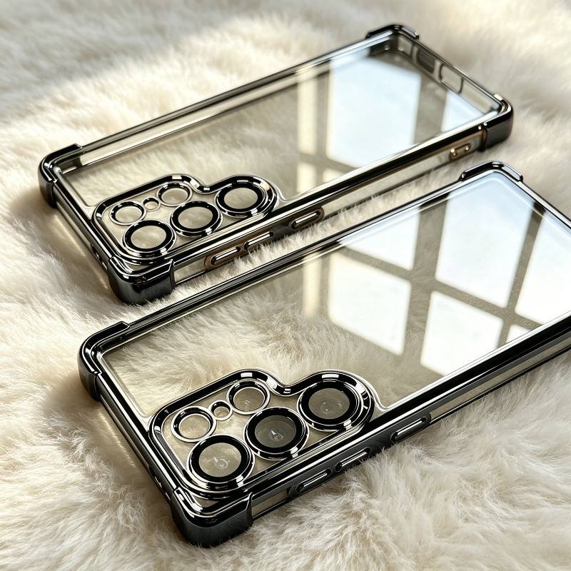 Phone Case - Luxury Coated Clear Phone Cases For Galaxy S26 S25 S24 S23 S22 Ultra, S26 S25 S24 S23 S22 Plus S25 Edge S24 S23 Fe